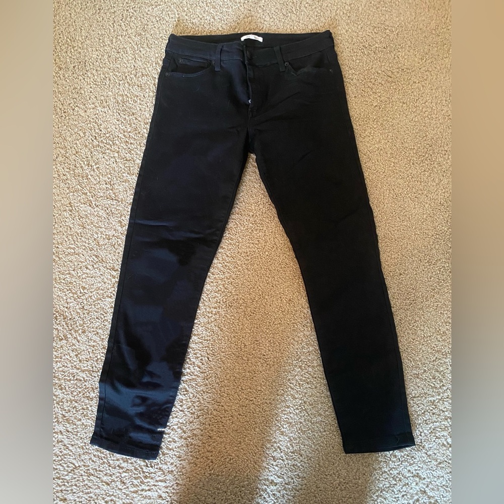 Black denim pants